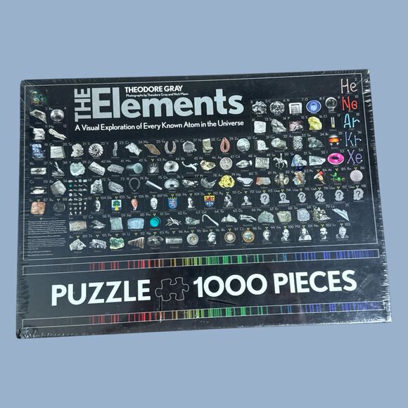 Theodore Gray THE ELEMENTS Jigsaw Puzzle, 1000 Piece Periodic Table, New Sealed - Picture 1 of 2